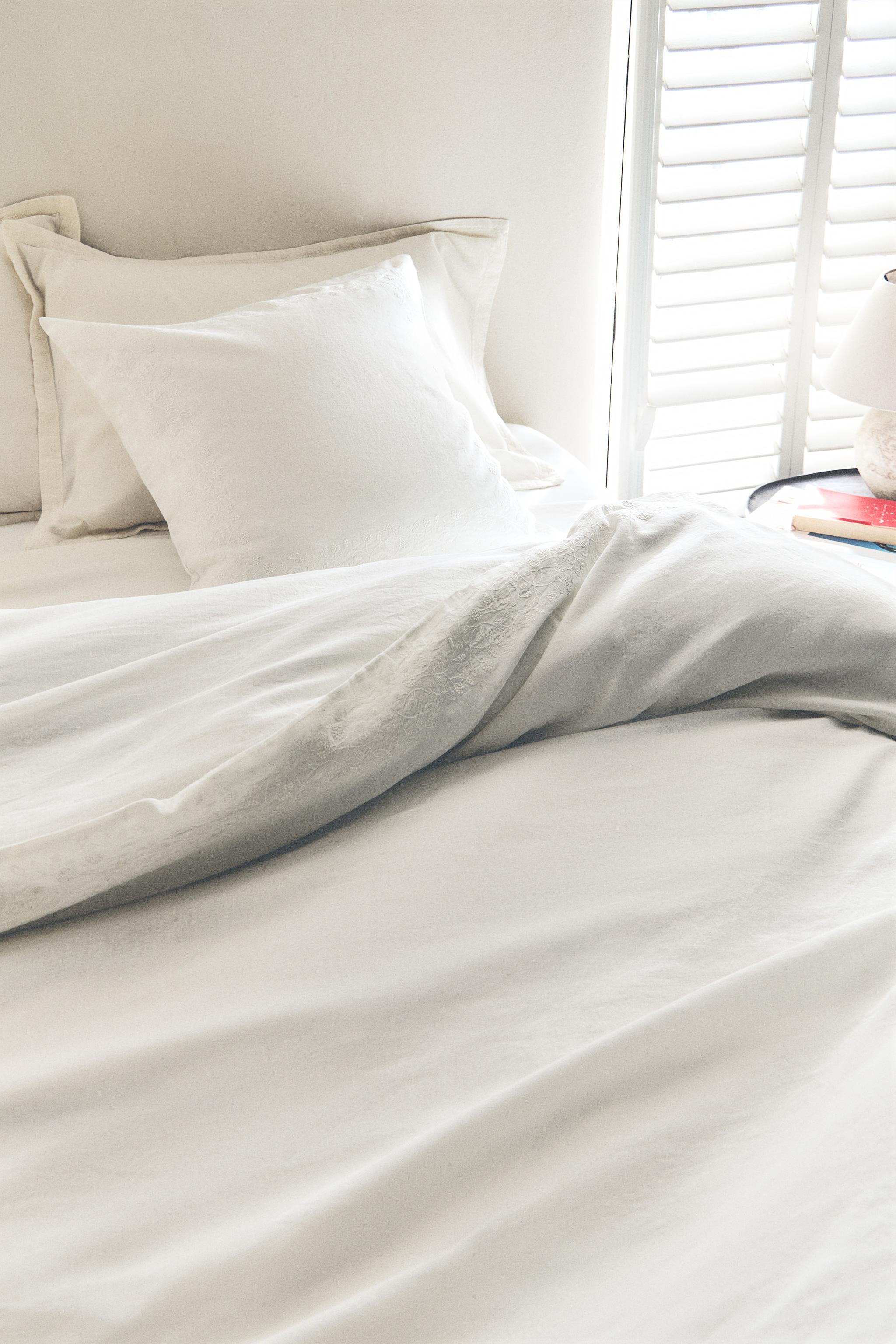 HOUSSE DE COUETTE COTON ET LIN RELIEF